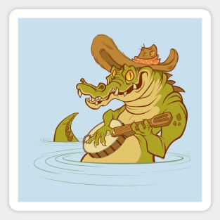 Crocodile Playing Guitar Magnet